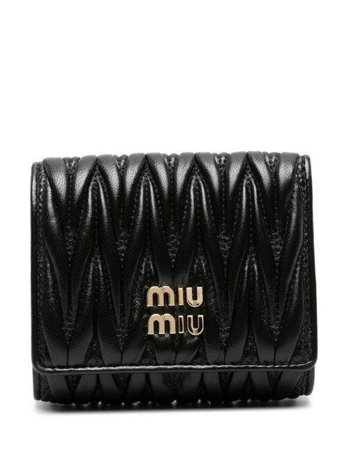 Portafoglio  matelassé logo Miu Miu | 5MH033S-OOO2FPPF0002